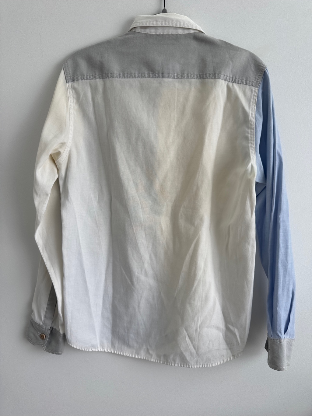 Bleu De Paname Shirt In White, Light Blue & Light Gray — image 4 of 4